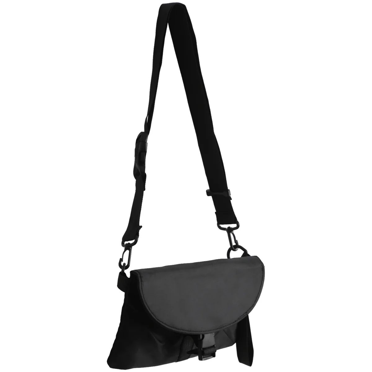 ABLQ Men Messenger Nylon Waterproof Casual Men's Shoulder Bag Black Functional Zipper Bag Crossbody for Male