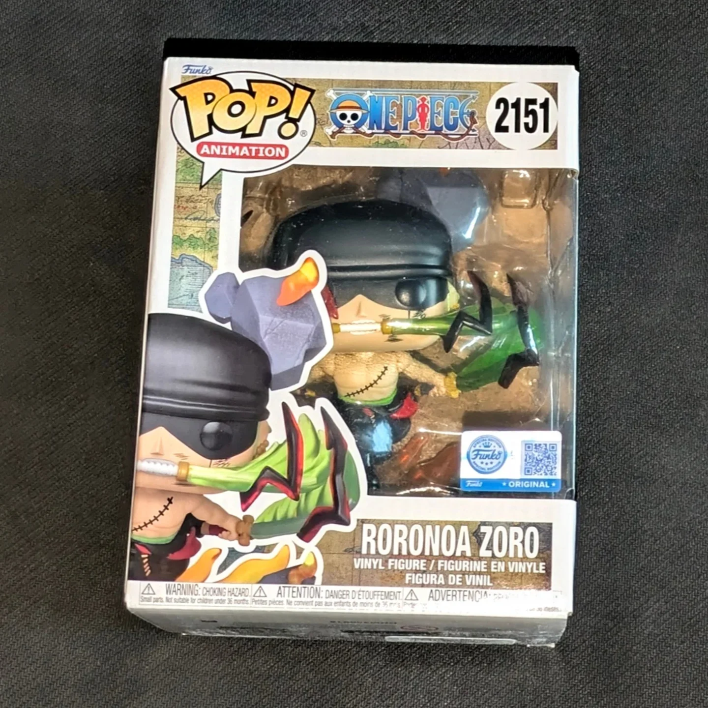Premium Roronoa Zoro (King of Hell) Figure Funko Pop! #2151 Official Authentic Limited Edition Figures One Piece Fans Gift Toy