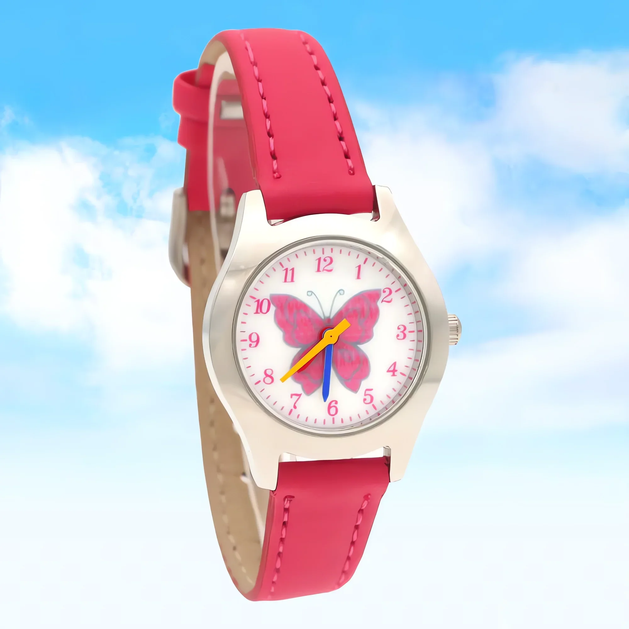 Cartoon Silicone Butterfly Quartz Kids Watch Wristwatch for Boys & Girls Students Clock