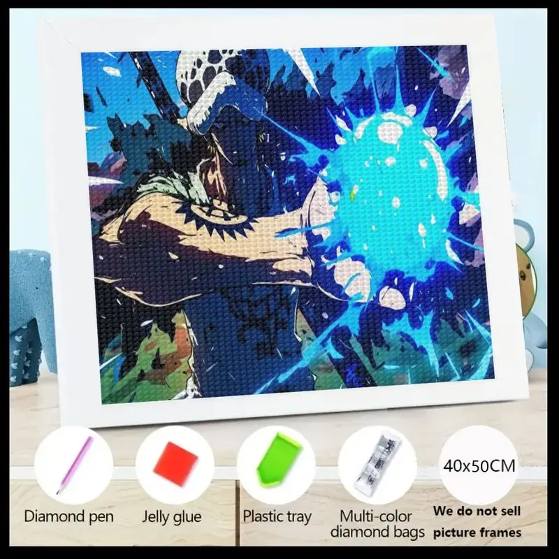 

1 шт. 5D DIY полный дрель набор для алмазной живописи, цельный аниме Trafalgar Law Action Scene Crystal Rhinestone Вышивка Искусство для Adu