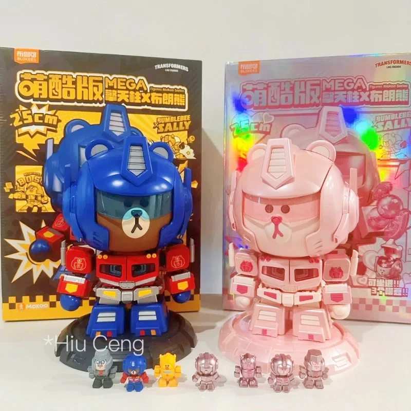 

Лидер продаж 25 см Blokees LINEFRIENDSRAN × SFORMERA MEGA Фигурки Mokoo Series Подвижные модели Шмель Салли Оптимус Сборка игрушек