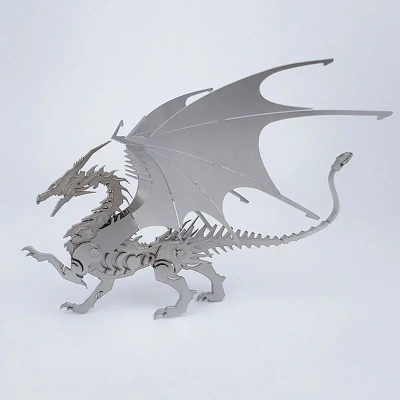 Staal Mokr 3D Metalen Puzzel Fire Dragon Diy Jigsaw Model Gift En Speelgoed Puzzels Voor Kinderen Volwassenen Leren Onderwijs