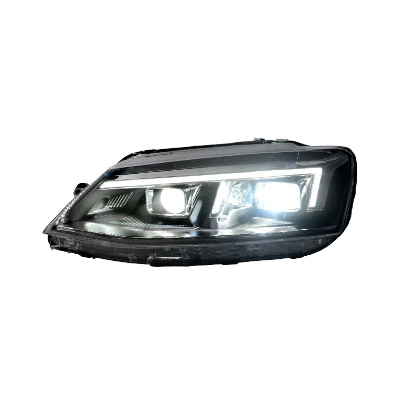 Auto Parts For VW Jetta Mk6 Headlights 2011-2018 R8 latest Styling LED Daytime Lights Dual Projector Car Accesorios Modified