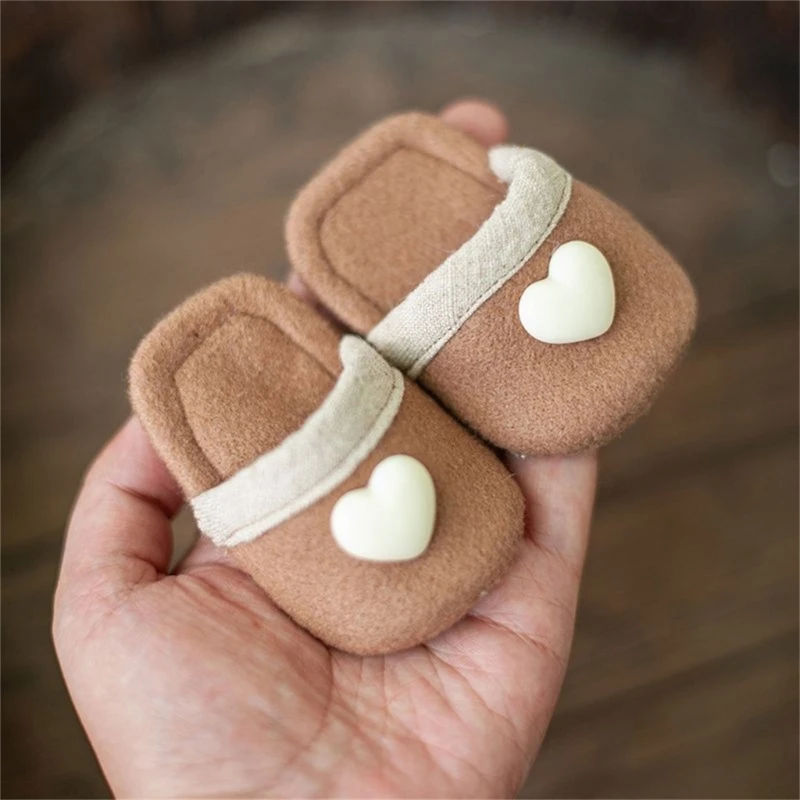 Newborn Baby Photo Props Girl Boy Crochet Slippers Handmade Shoes Newborn Photography Props Colorful Baby Shoes