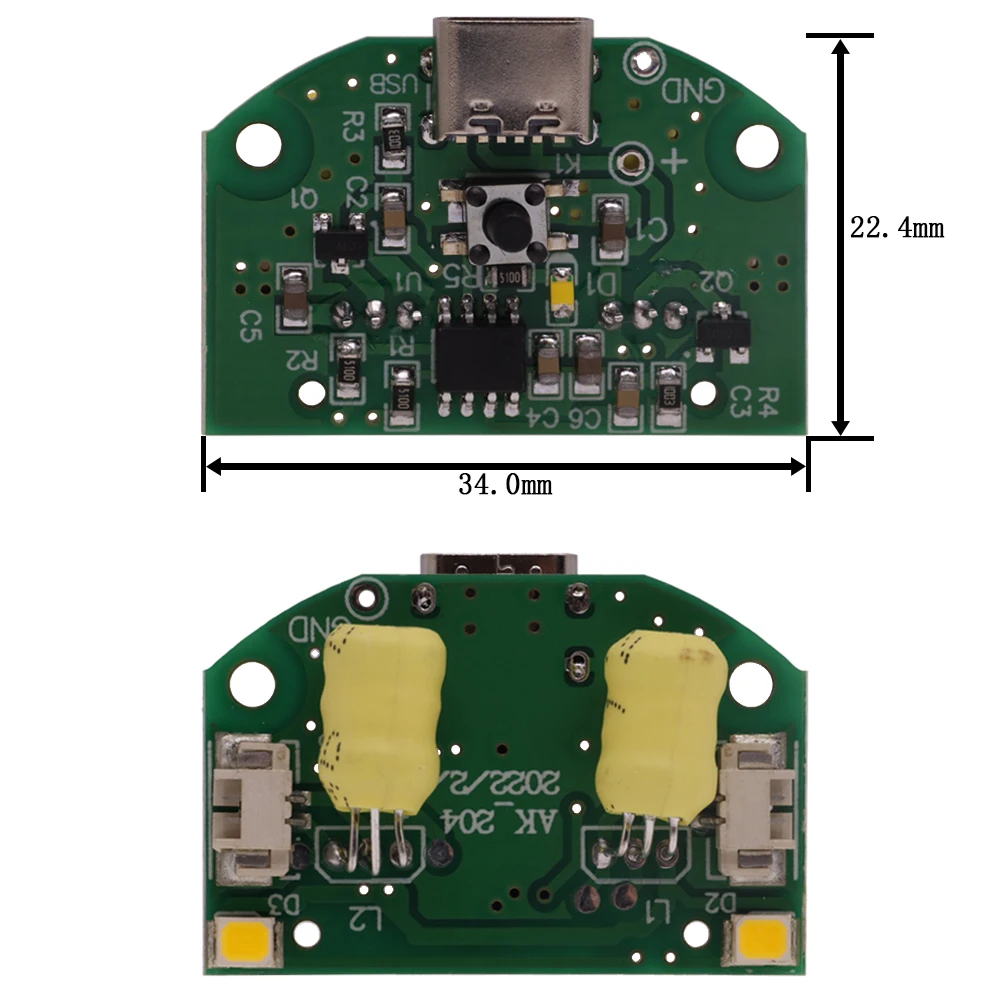 TYPE-C USB Mini Humidifier DIY Kits Mist Maker and Driver Circuit Board Fogger Atomization Film Atomizer Sheet Mini Oscillating