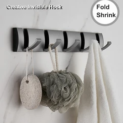 Thickened Invisible Clothes Hanger Wall Mounted Door Back Fitting Room Wall Entrance Clothes And Hats Hook No Punching Required