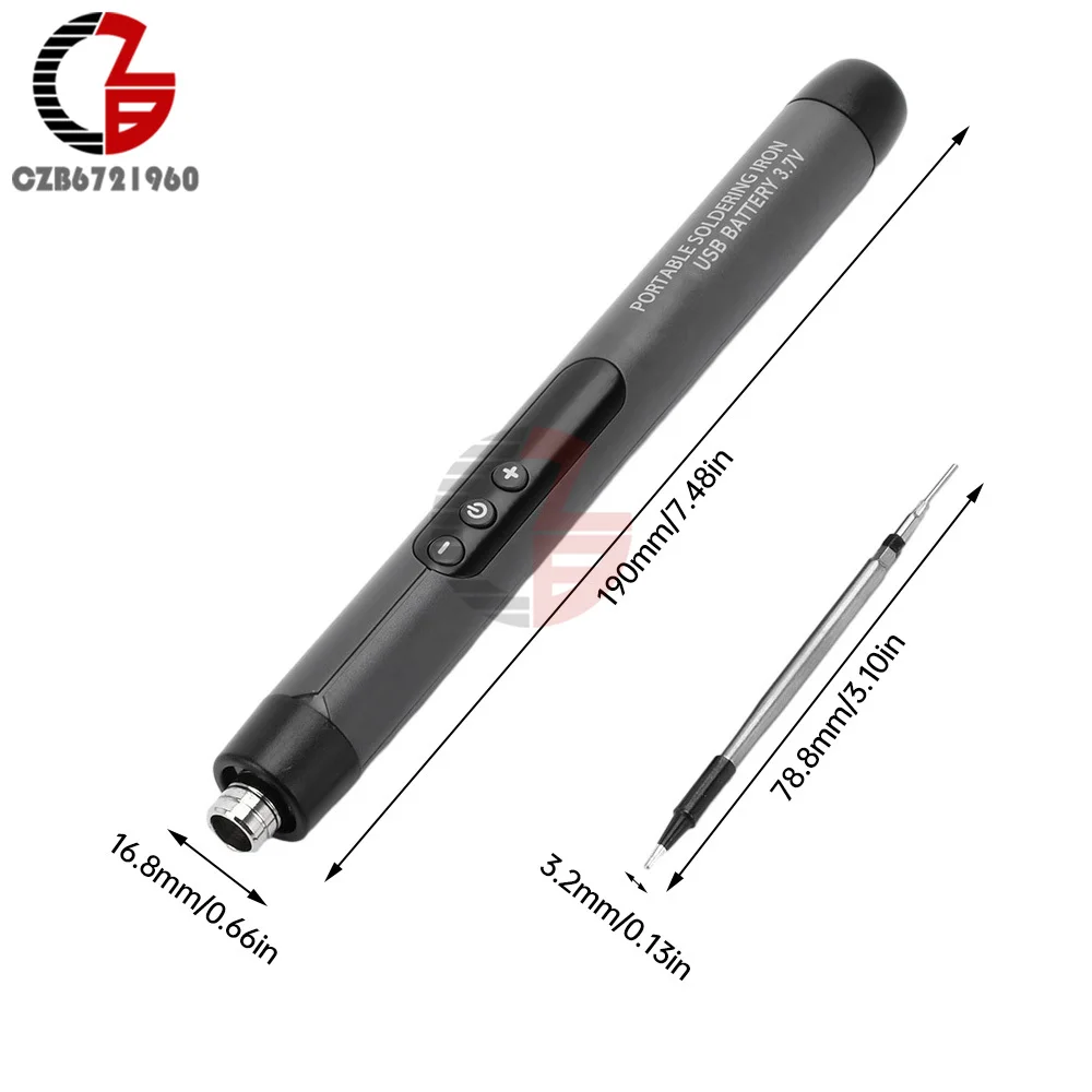 Imagem -06 - Conjunto de Ferro de Solda Elétrico Usb sem Fio Temperatura Ajustável Aquecimento Rápido Ferramentas Portáteis Digitais Inteligentes