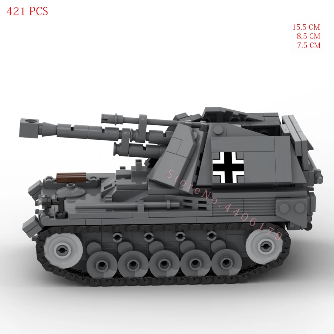 hot military WWII German Army Wespe Sd.Kfz.124 weapons tank vehicles North Africa Blitz war brick model Building Block toys gift