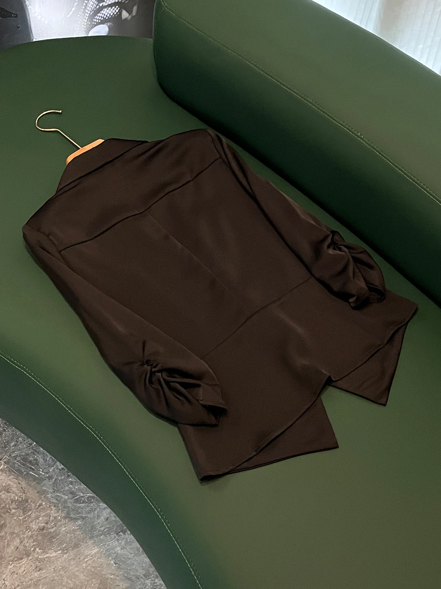 

New Acetate Satin Small Suit Jaet Winter Godd Sle Profional Faion Outerwear Top Commute Wind Regular Length