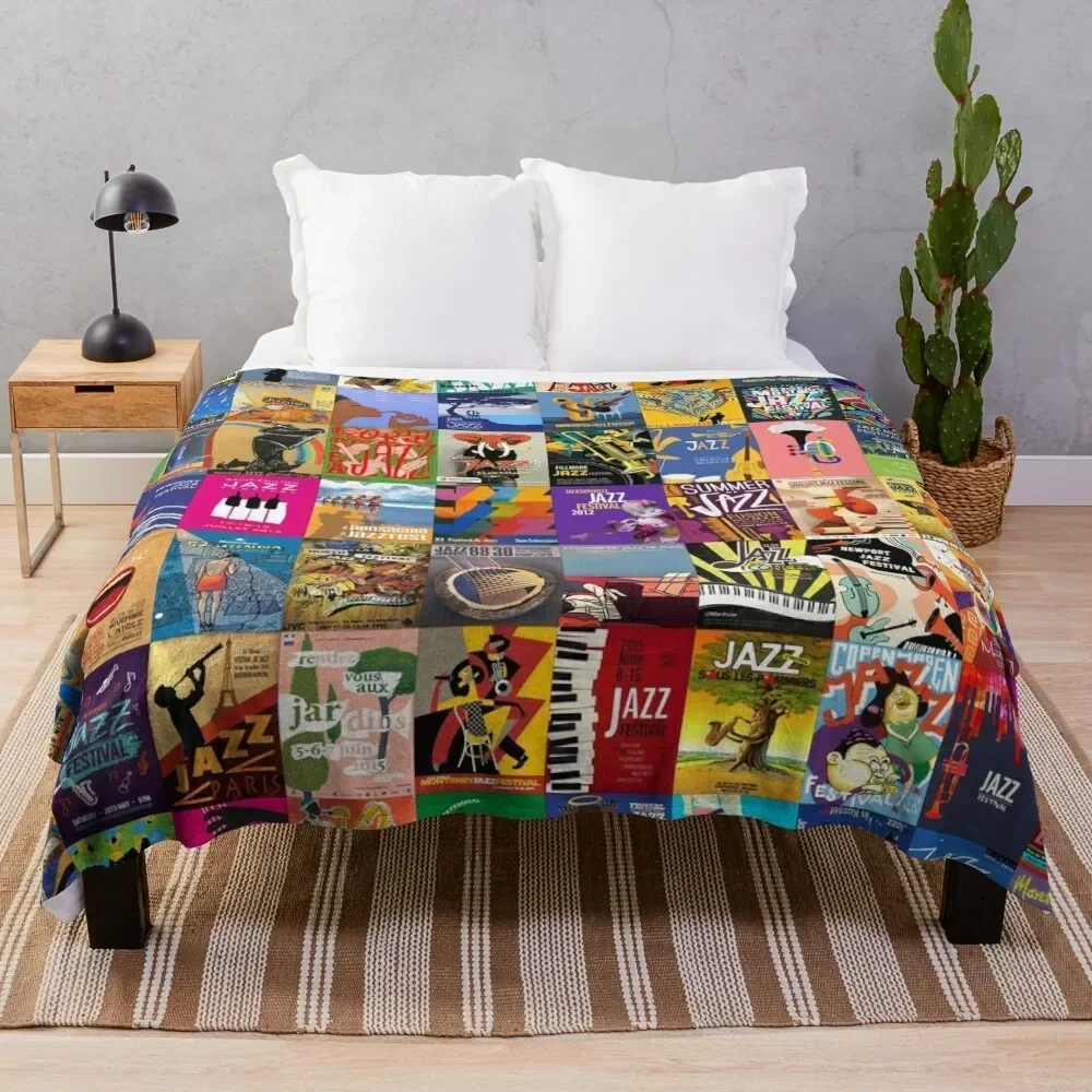 

Jazz Festivals Throw Blanket Luxurious Soft Blanket Holiday Gift for Family