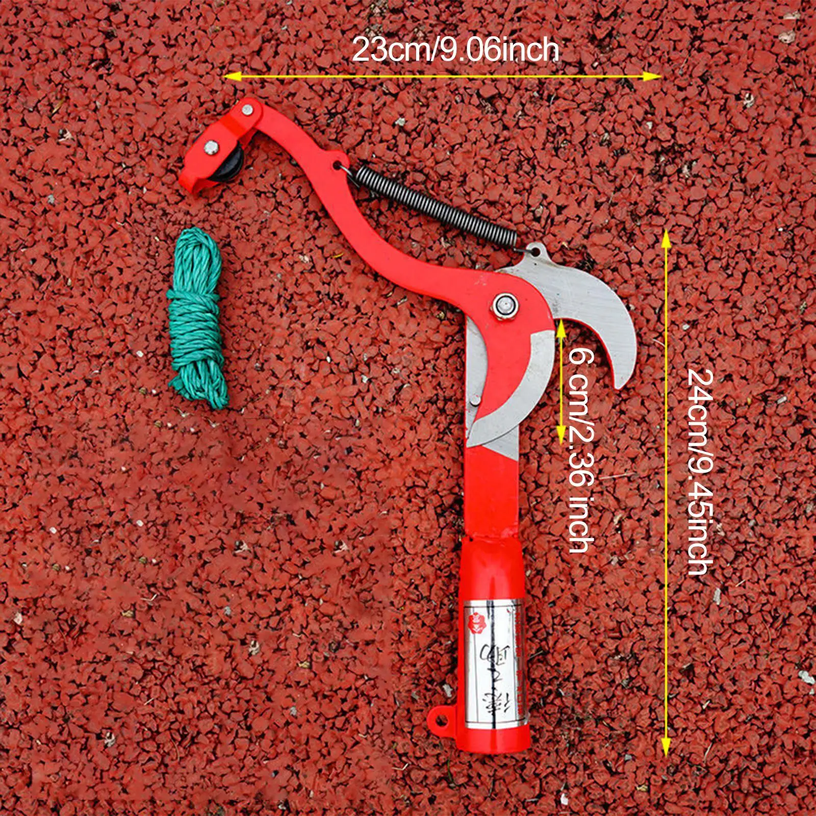 ハンドヘルド＆ポールマウントツリーロッパーヘッド-多用途アクセサリー-頑丈な49フィートのロープ