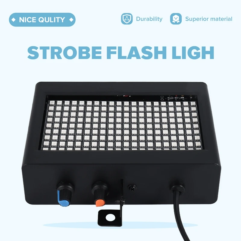 Лучшие предложения 180 светодиодов, стробоскопическая вспышка, портативная 35 Вт, RGB, дистанционное управление звуком, регулируемая скорость стробоскопа для сцены, диско-бара, вечеринки, Cl
