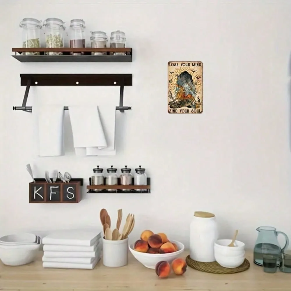 Americana Yoga Wall Decor Iron Poster Vintage 