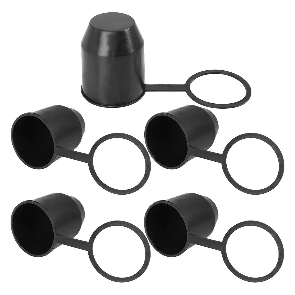 

5Pcs Universal Rv Trailer Hitch Ball Cover Durable Weatherproof Protector Cap for Towballs Caravan Trucks Rv Trailer Hook Cover