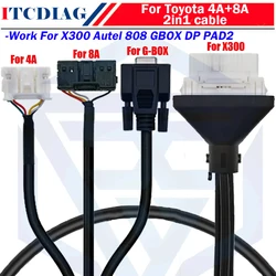 Für Toyota 2 in1 4a und 8a 4a 8a Auto Smart Card ohne Pass Wort Kabelbaum obd Kabel für obdstar x300 autel gbox dp pad2