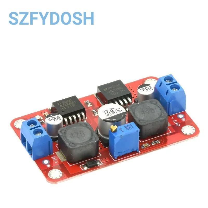 LM2577S To LM2596S Dual-chip Automatic Converter DC Solar Buck-boost Voltage Module High-power Adjustable Vehicle Power Module