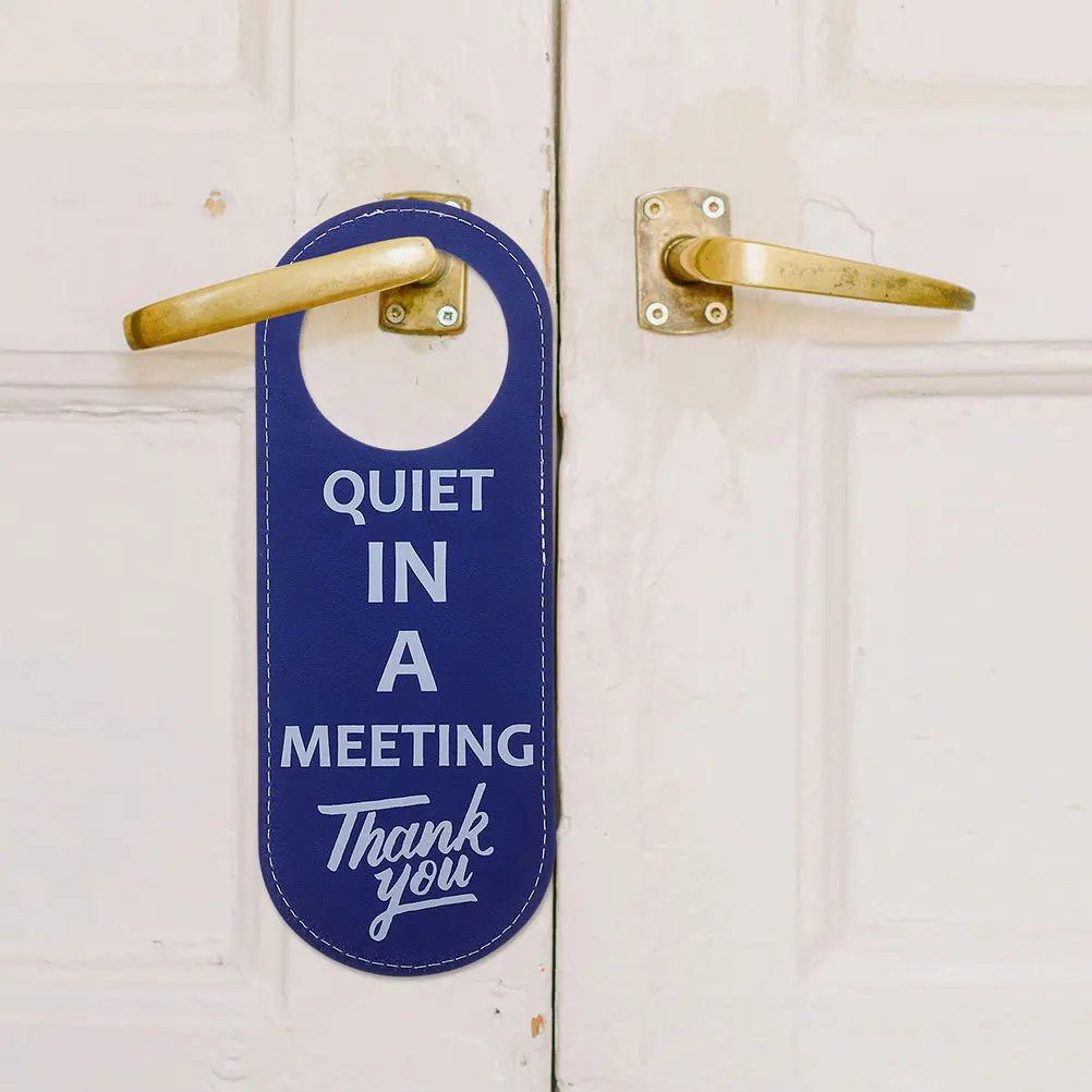 2pcs Hanger Sign Double Sided Pu In Meeting Out Of Busy Privacy Indicator Conference Room Use Door Tag For Office Hotel