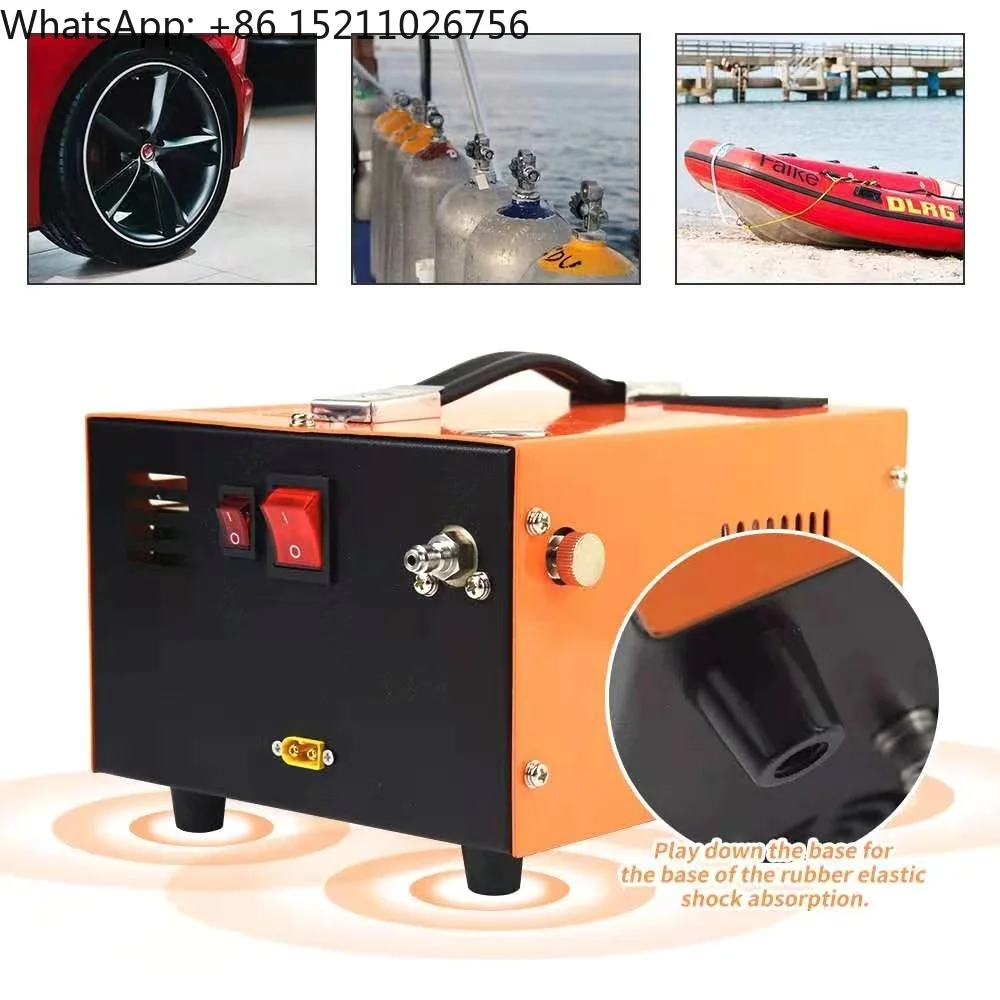 Pcp air Compressor 4500psi LED Display Screen Small Filter Car Compressor 12V DC 30mpa 300bar 4500psi Pcp Pump view 4