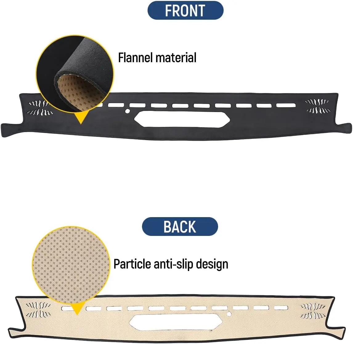 

For Jeep Wrangler JL 2018 2019 2020 2021 2022 2023 2024 2025 Car Dashboard Mat Sun Shade Non-slip Cover Accessories