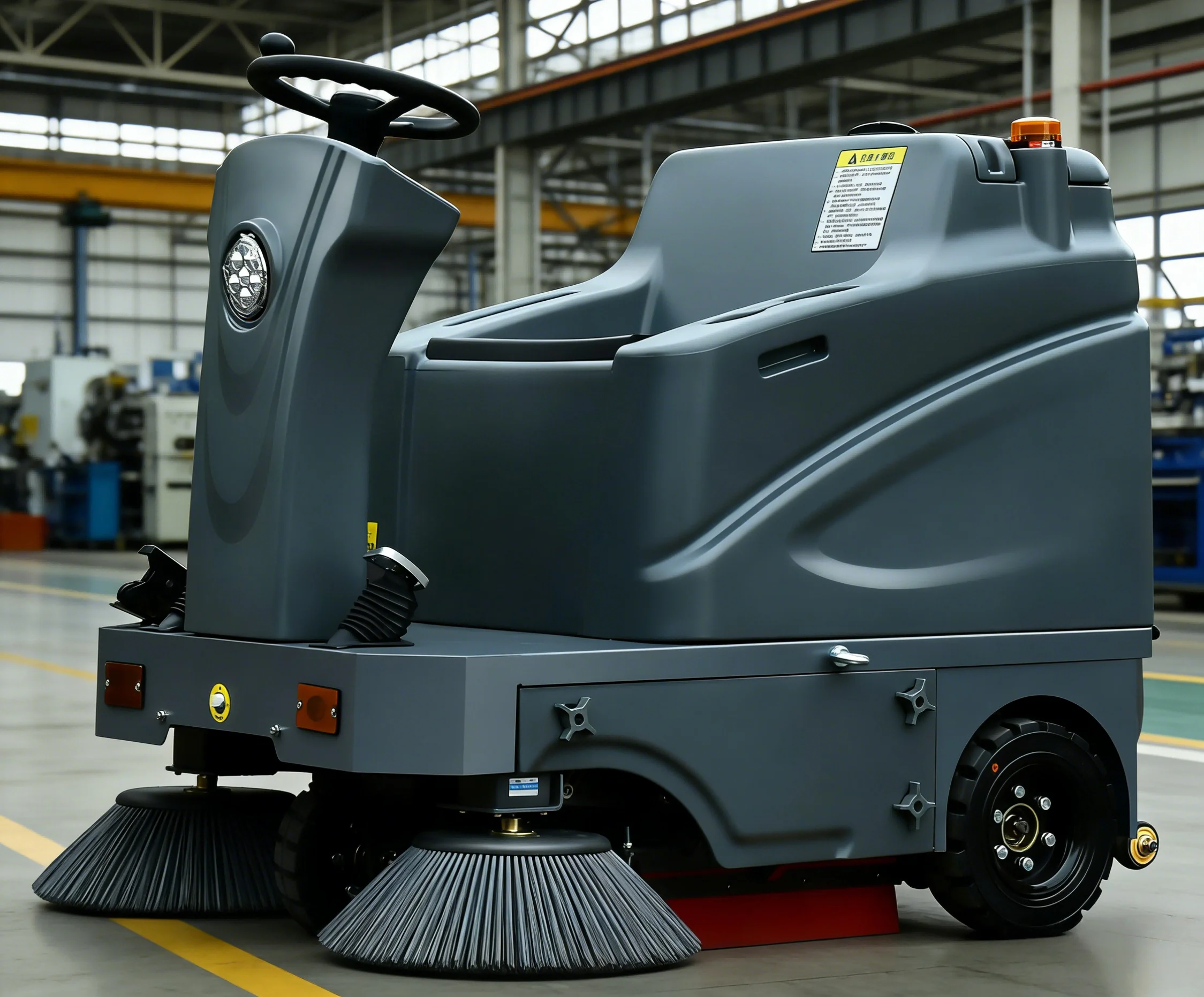 

Customized Rechargeable Ride-on Electric Sweeper Self-Propelled 48V Outdoor Workshop Driving Road Cleaning Machine