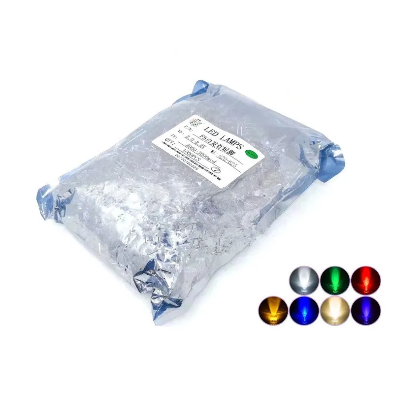 1000PCS F3 3MM ALL COLORS WHITE/BLUE/GREEN/YELLOW/RED/PURPLE/PINK Water Clear LED LIGHT LAMP SHORT LEG