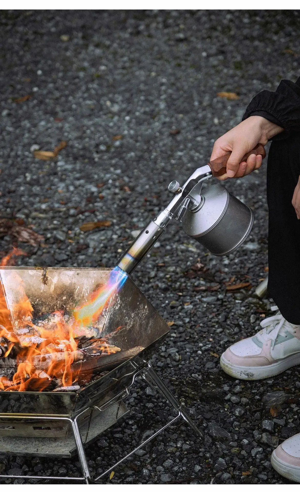 MOUNTAINHIKER Fackel-Sprühpistole, leicht zu transportieren, für Outdoor-Camping, Picknick, Feueranzünder, Grillanzünder, Edelstahl-Sprühpistole – Detail 17