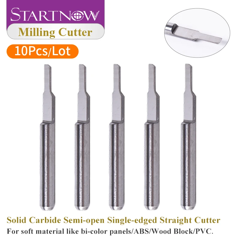 Startnow Tungsten Carbide End Mill Sets Available in Various Sizes Flat-Bottomed CNC Tools with a Wide Range of Applications