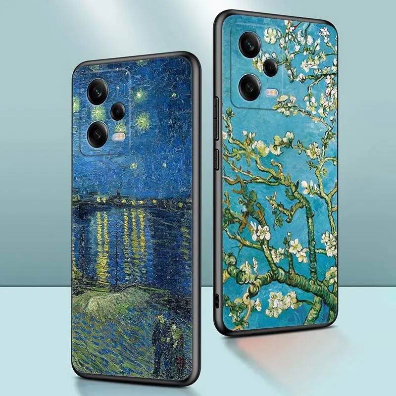 Van Gogh Cafe Terrace Starry Night Painting Case For Xiaomi Redmi Note 12 Pro Plus 12S 11 10 11S 10S 9 8 Pro 9S 7 8T Case Cover