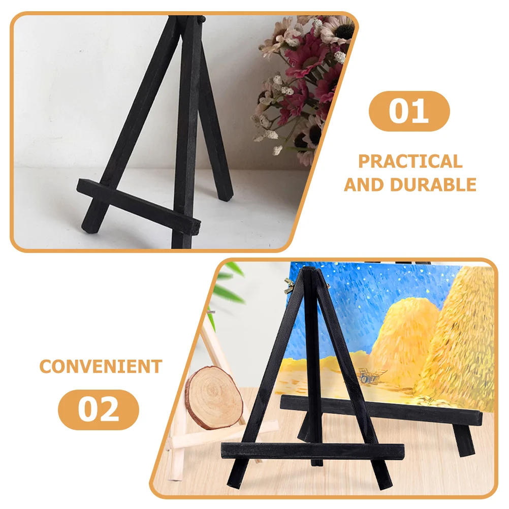 Stativ malba mini easel tabletop displej easels depo černá dřevěný plátna dítě