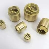 1pcs DN15 DN20 DN25  Water Pump Valve Brass Thread In-Line Spring Check Valve for Water Control Check Valve
