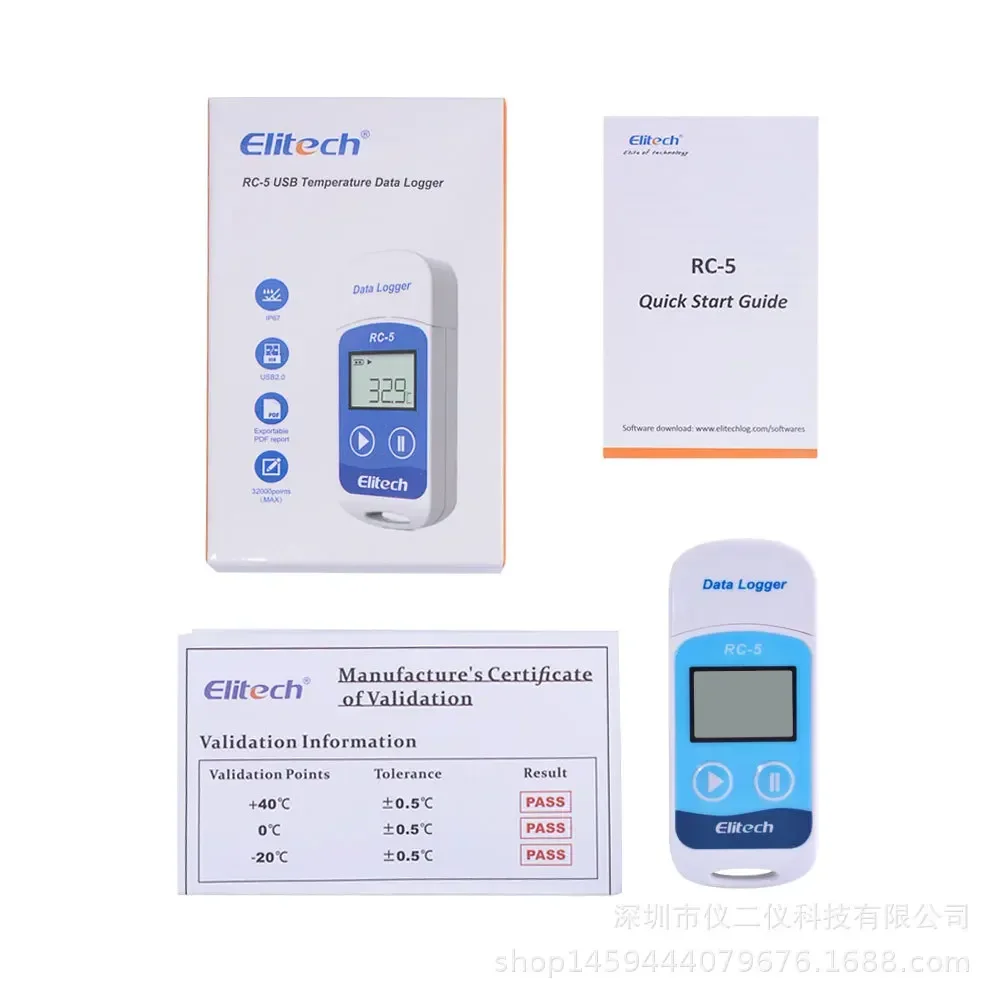 RC-5 Mini Data logger Temperature USB Temp Recorder Internal Sensor IP67 Digital Temperature Recorder Thermometer Digital