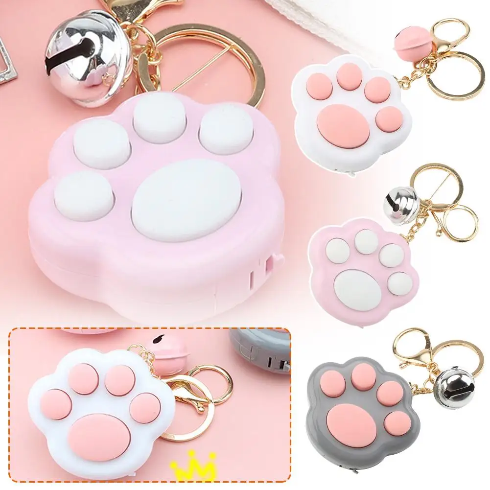 Funny Cat Paw Push Fidget Game Keychain para crianças, adorável brinquedo de música portátil, mini brinquedo Anak-Anak para meninos e meninas, A7Y2