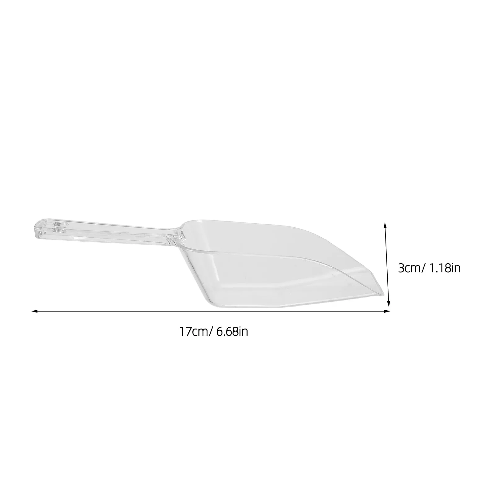 12Pcs Plastic Mini Ice Scoops Transparent For For Ice For Christmas Multi Purpose Kitchen Scoopers Freezer Pantry