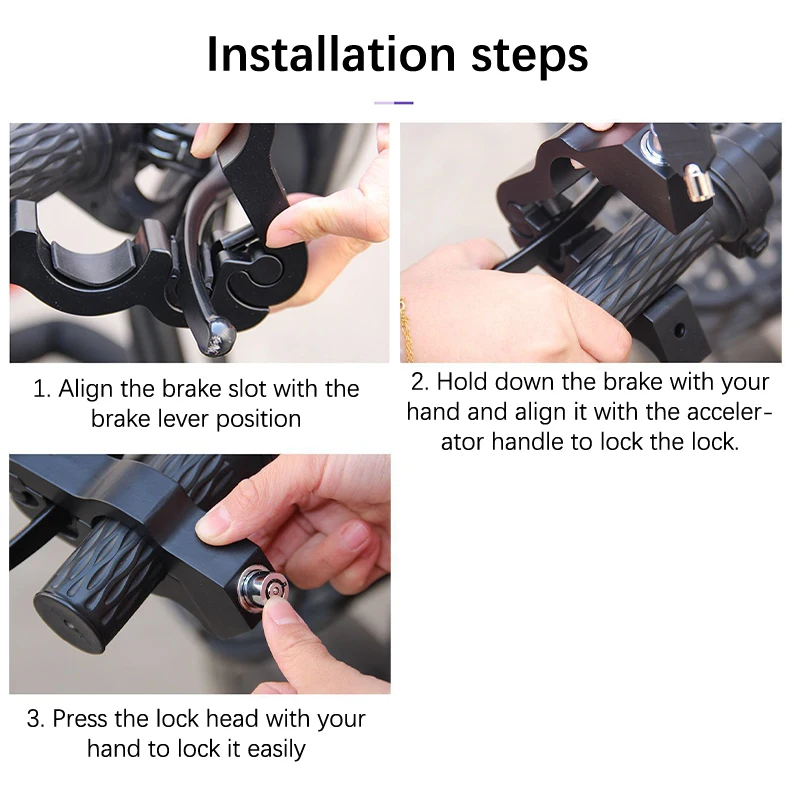 Противоугонное устройство для уличного велосипеда ATV Dirt, 1 шт., твердый замок на руль мотоцикла, безопасность тормозной ручки