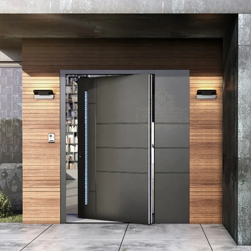 Hot Sale High Security Level Israel Modern Wooden Main Doors Exterior Wood Security Door factory price