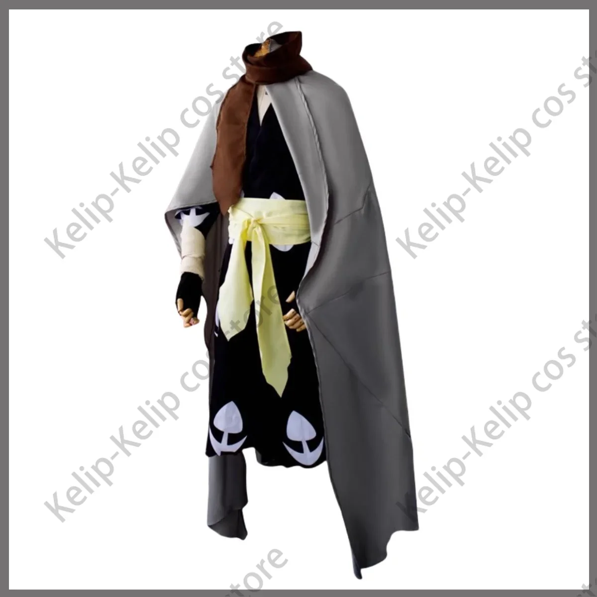 Costume de Cosplay Anime Dororo Hyakkimaru pour Homme Adulte, Perruque Unisexe Everak, Kimono Kokor, Robe Noire, Halloween, Noël, Trempé