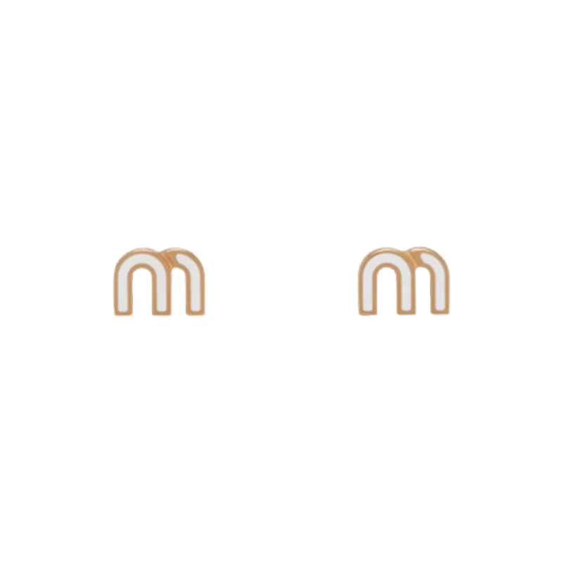 

Miu Miu logo-plaque stud earrings 5JO9112F6TF0009