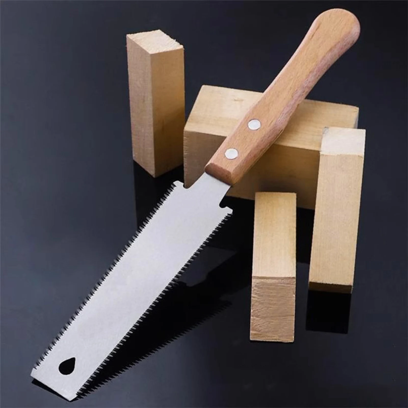 

Hacksaw Double Edge Japanese Pull Saw Flexible Blade Woodworking Cutting Handsaw Wooden Handle Double-Sided Saw Garden Tool