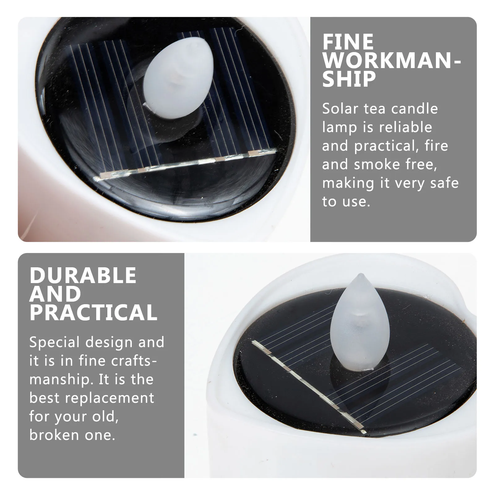 

Solar Tea Light Lawn Lamp Modern Design Garden Lamp for Home Church Outdoor Decorative Lighting Solution