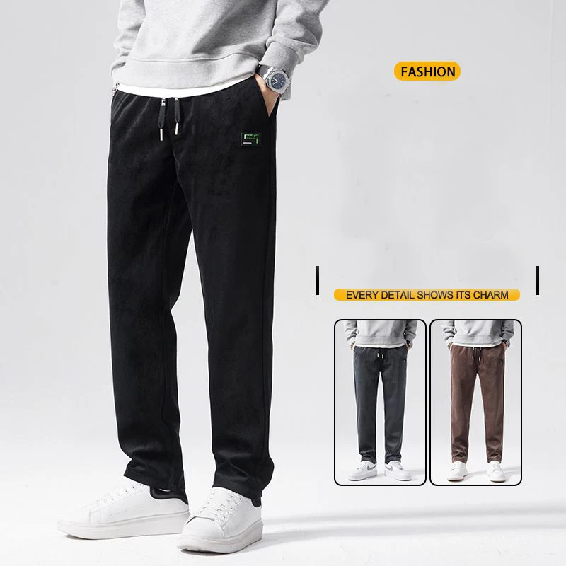 عالية الجودة ماركة الملابس الخريف الشتاء مريحة سروال قصير سراويل تقليدية الرجال مرونة الخصر سميكة في الهواء الطلق الركض السراويل الذكور 4XL #2