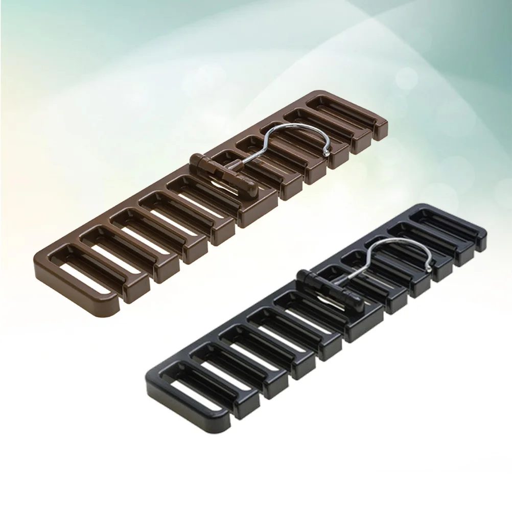

2Pcs Tie Organizer Belt Holder Rack for Closet Swivel Hooks Storage Hanger Space Saving for Ties Belts Scarves