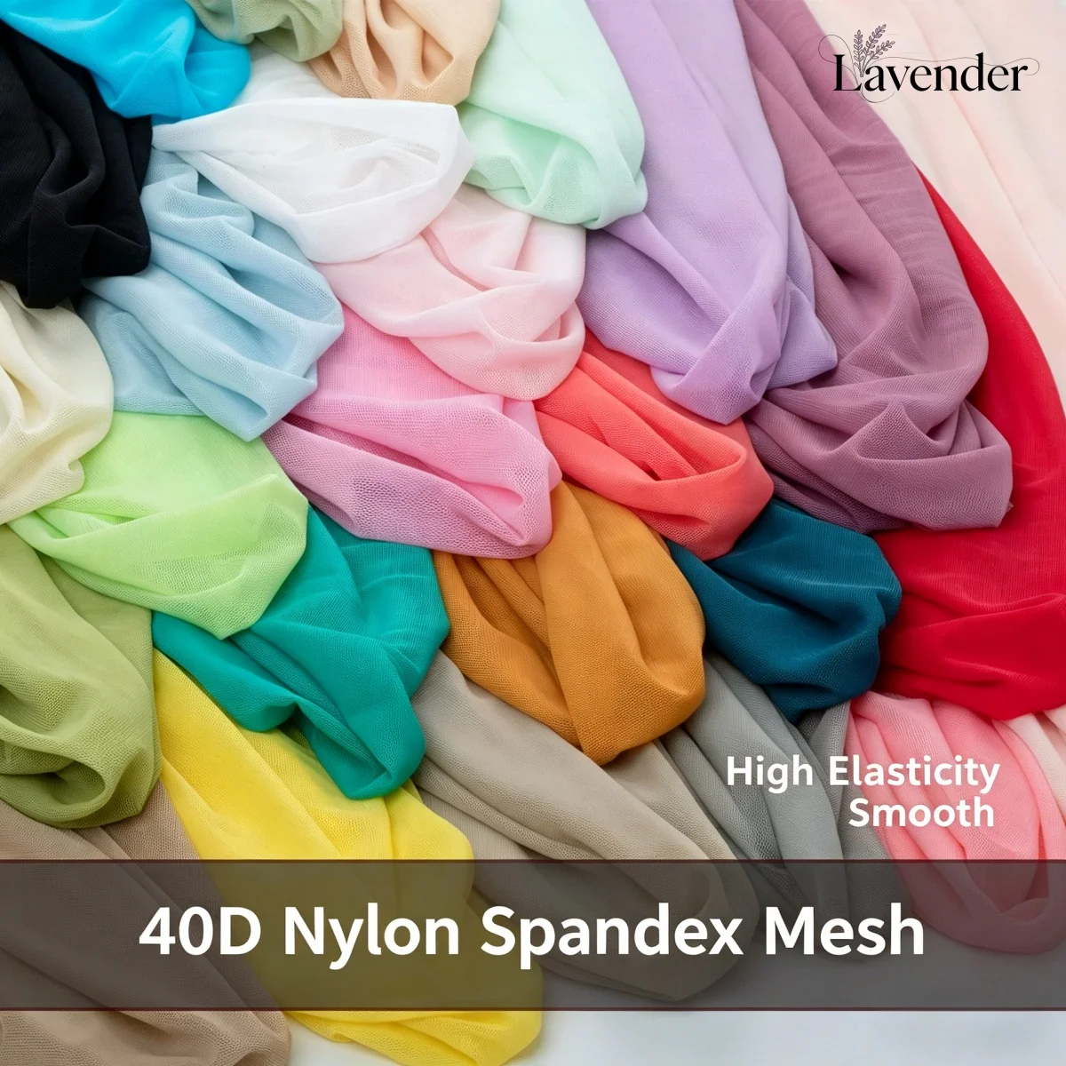 Tissu en maille nylon spandex 40D haute élasticité, doux pour la peau, fluide, pour robes de danse, accessoires vestimentaires, fournitures de couture DIY