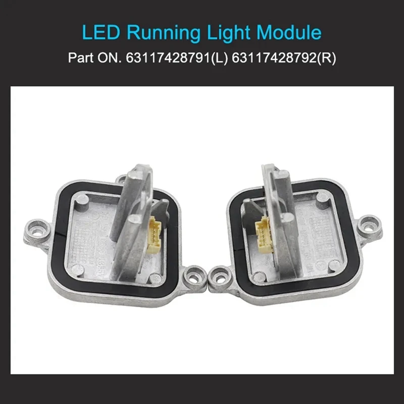 1Pair Car Headlight LED Module DRL Daytime Running Light Angle Eye For BMW X1 F48 F4963117428791 Left 63117428792 Right