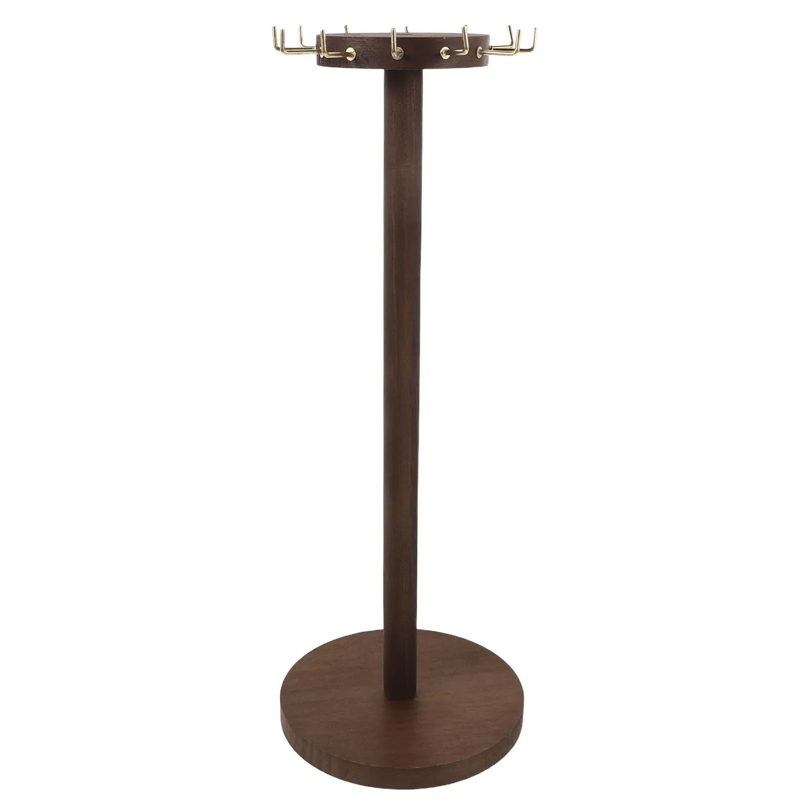 

Natural Wood Vintage Jewelry Organizer Stand Necklace Holder Display Tower for Necklaces Pendants Earrings Desktop Display