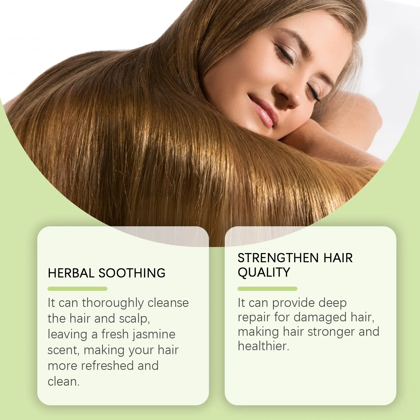 Jaysuing Jasmine Shampoo for Women 500ml Deep Clean Nourishing Hair Repair Silky Smooth Moisturizing Fragrant Hair Care