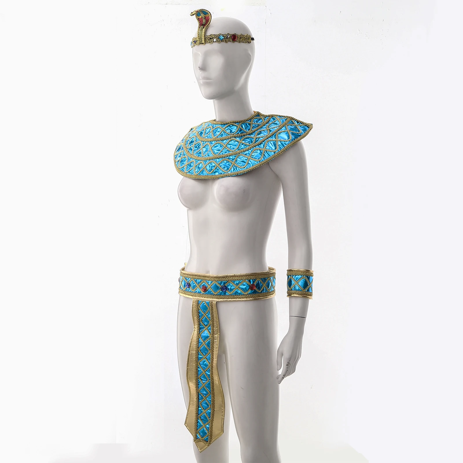 Halloween Costumes Ancient Pharaoh Egypt King Egyptian Cleopatra Queen Costume Accessories Priest Cosplay Clothing for Men Wome