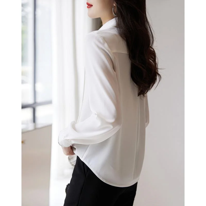 Women Loose Small Shirts 2024 Spring Autumn Shirts Long Sleeved Top 2024 New Female European Early Autumn Trendy And Noble Shirt