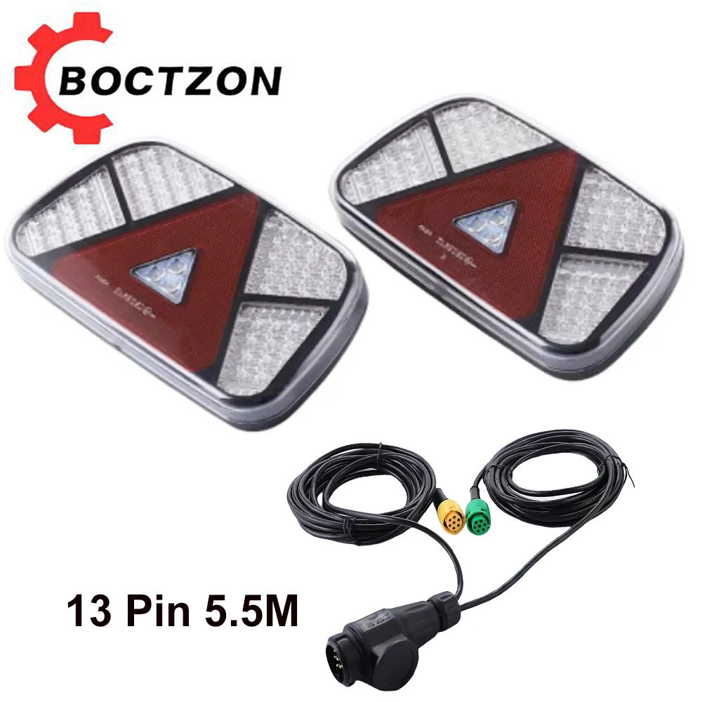 

1 Set 5.5m Cable 13 Pin Plug Wiring Harness 12V 24V LED Rear Tail Light Brake Stop Signal License Plate Lamp Truck Trailer Lorry