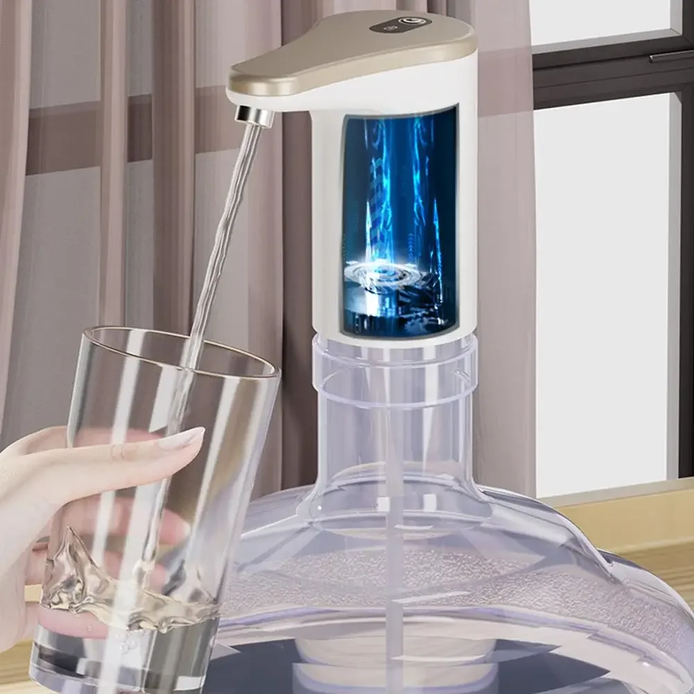 مضخة مياه كهربائية، موزع مياه شرب صامت للغاية، مضخة عالمية قابلة لإعادة الشحن عبر USB للمطبخ والمكتب والمنزل