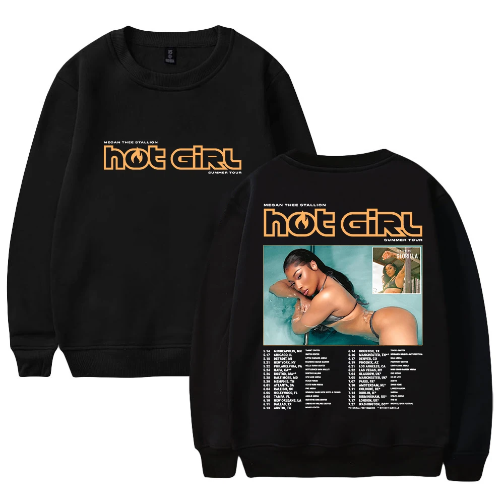 

Megan Thee Stallion Hot Girl Summer Tour 2024 Merch Unisex Long Sleeve Streetwear Men Women Sweatshirt Hip Hop Clothes